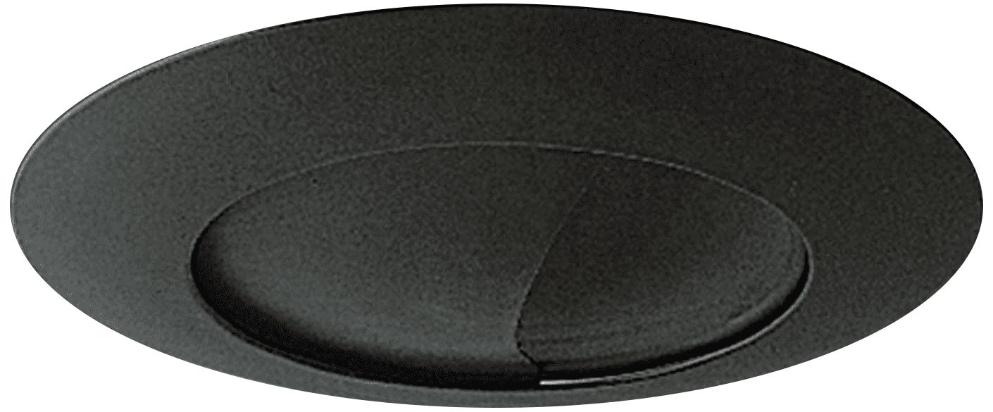 Nora 6" Half Moon Black Wall Wash Trim With Reflector