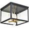 Weston 12 3/4" Wide Black and Gold 4-Light Ceiling Light