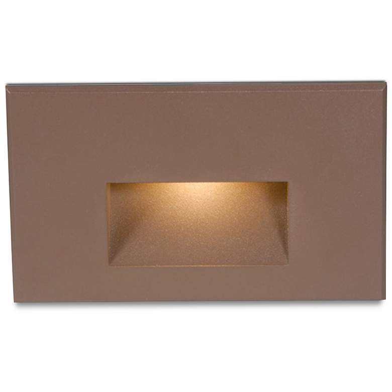 Image 1 WAC LEDme 5" Wide Bronze Brass Horizontal LED Step Light