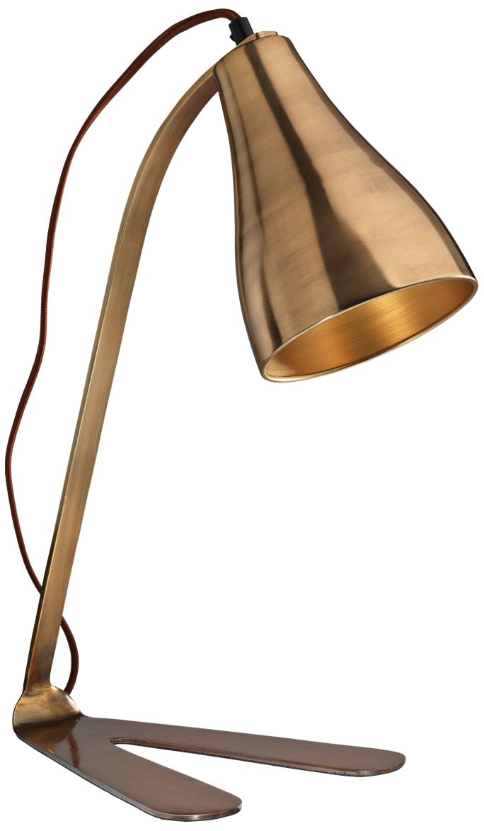 Jamie Young Fleetwood Antique Brass Desk Lamp