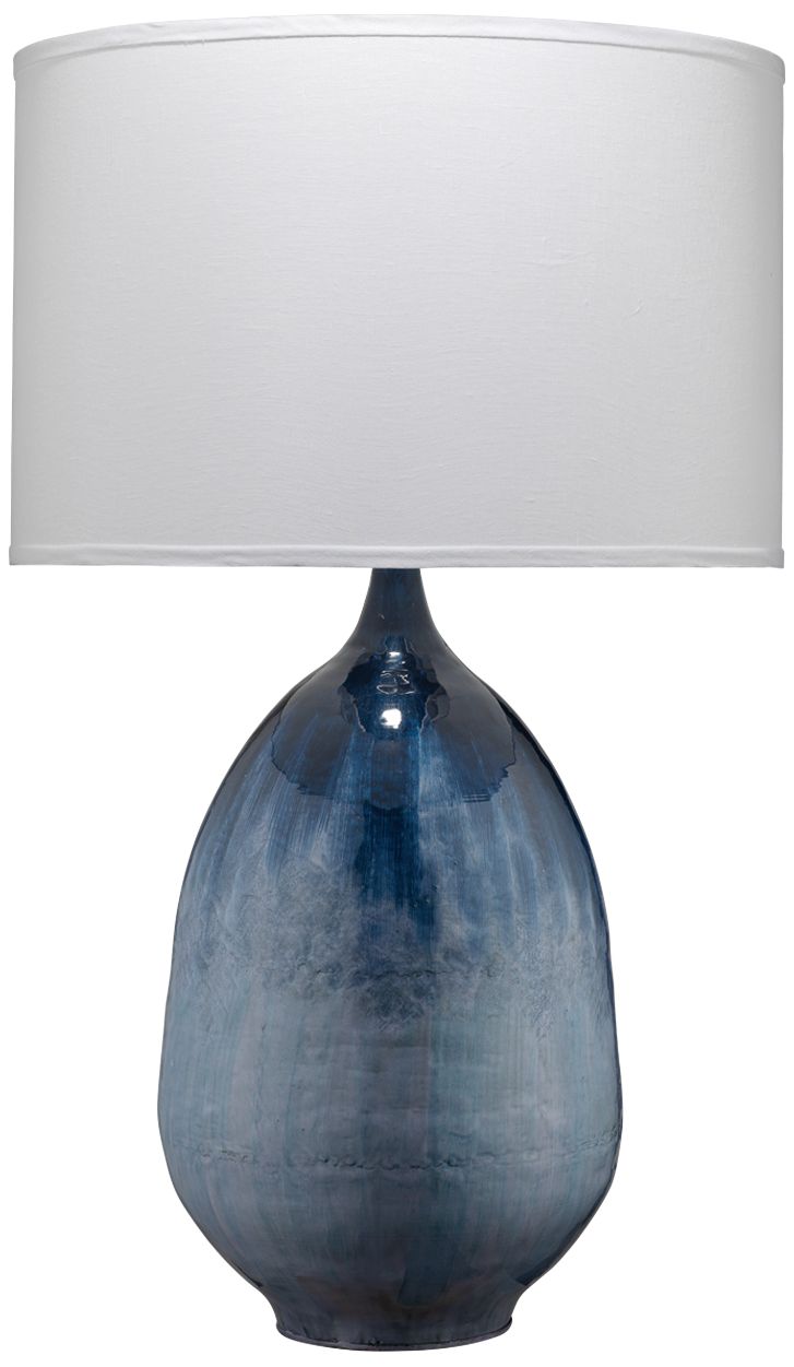Jamie Young Twilight Blue Ombre Enameled Metal Table Lamp