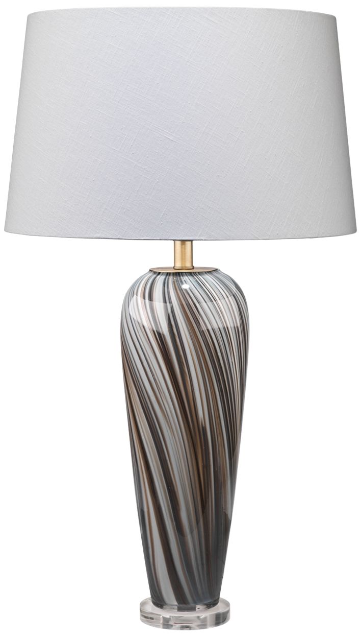 black and grey table lamps