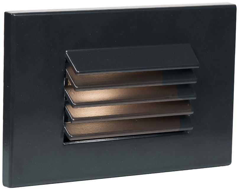 WAC 5" Wide Black Louvered Horizontal LED Step Light