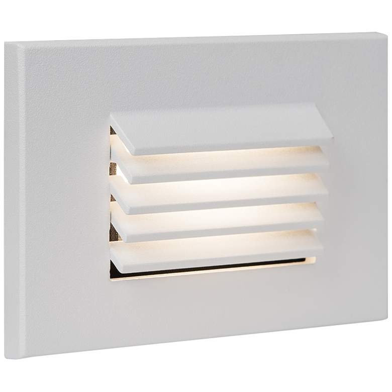WAC 5&quot; Wide White Louvered Horizontal LED Step Light
