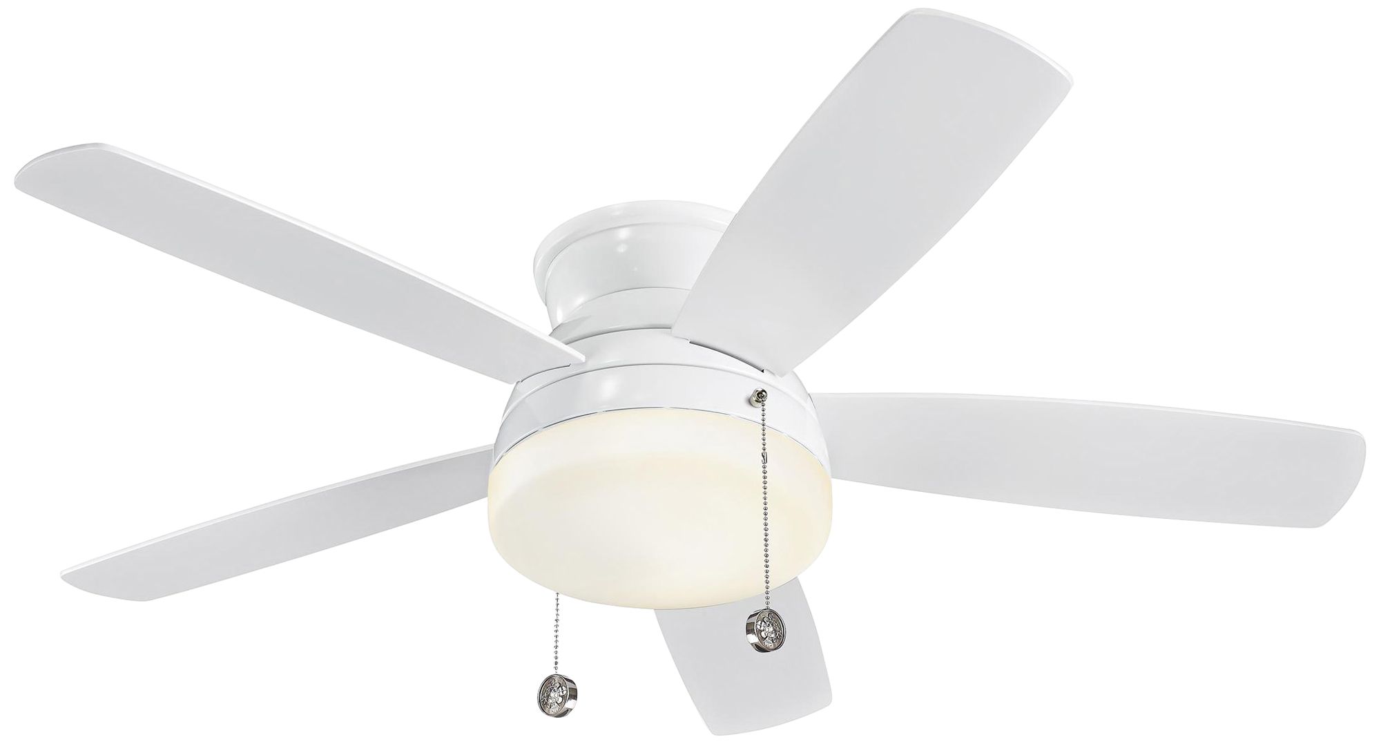 52" Monte Carlo Traverse White LED Hugger Ceiling Fan