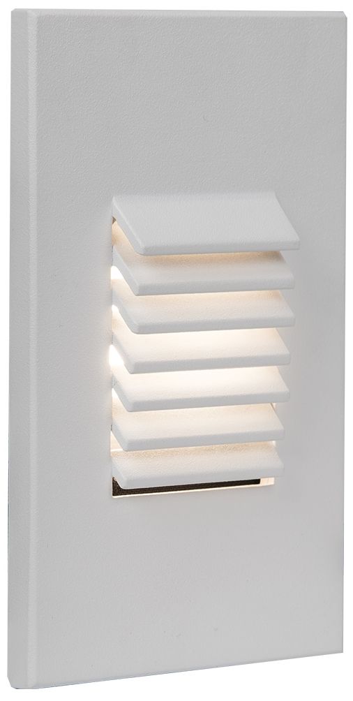 WAC 3 1/4" Wide White Louvered Vertical LED Step Light