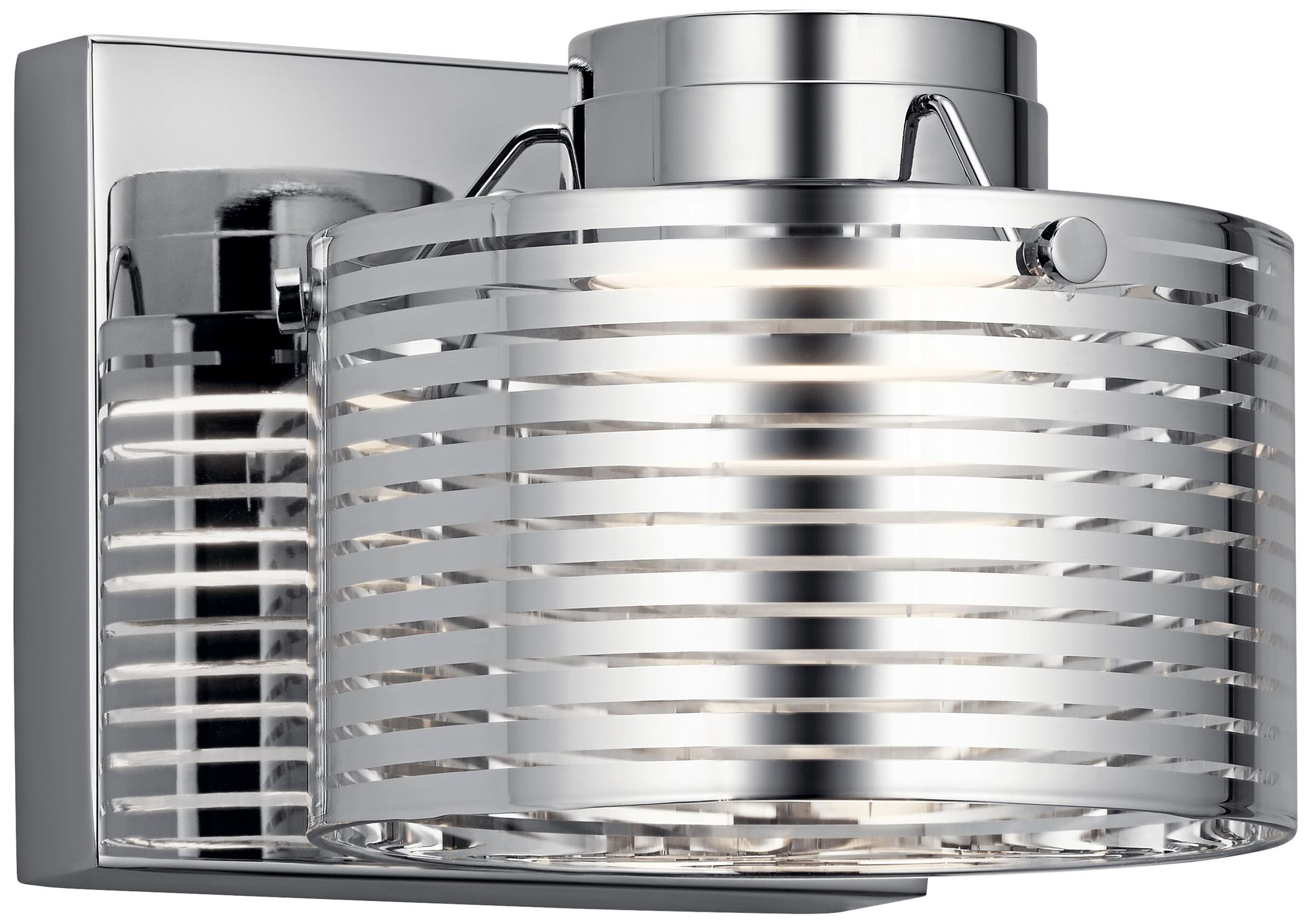 Elan Santora 5" High Polished Chrome Metal LED Wall Sconce