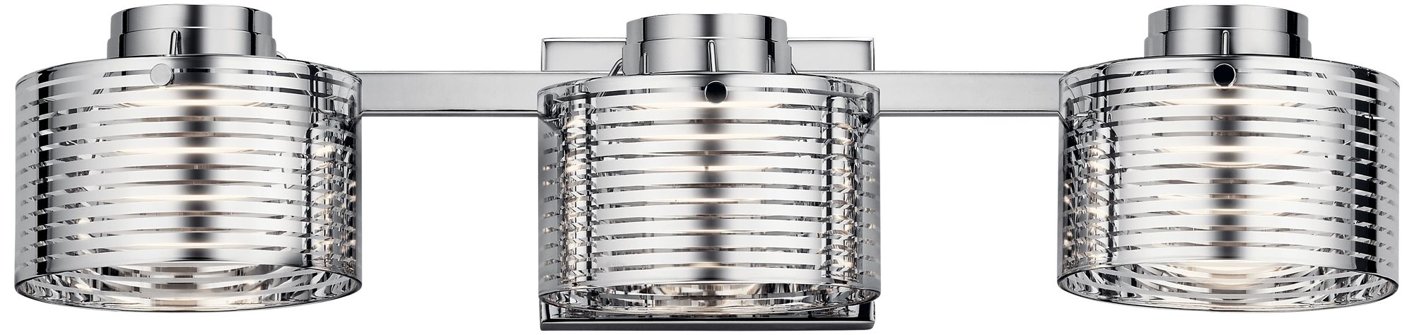 Elan Santora 23 1/2" Wide Chrome 3-Light LED Bath Light