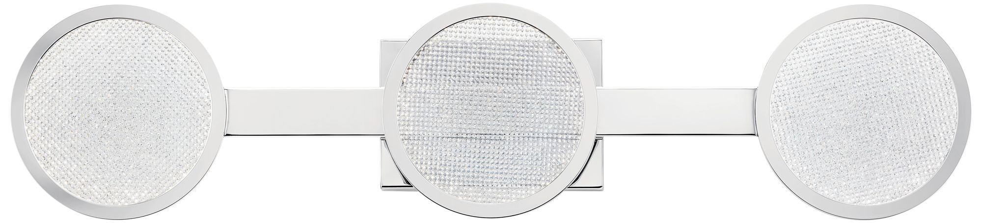 Elan Delaine 30" Wide Polished Chrome 3-Light LED Bath Light