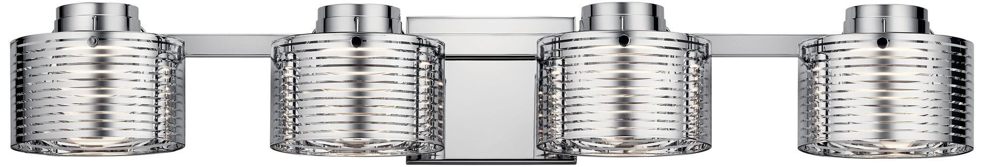 Elan Santora 32 1/2" Wide Chrome 4-Light LED Bath Light