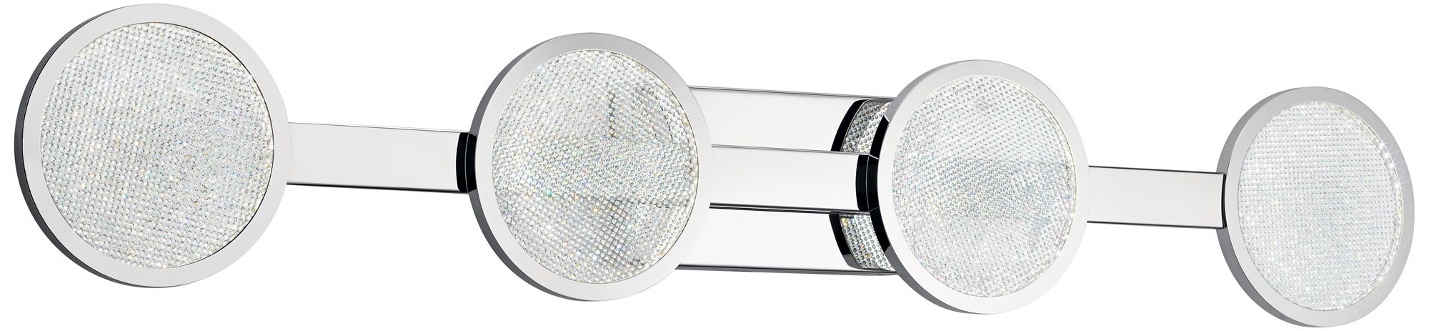 Elan Delaine 41 3/4" Wide Chrome 4-Light LED Bath Light