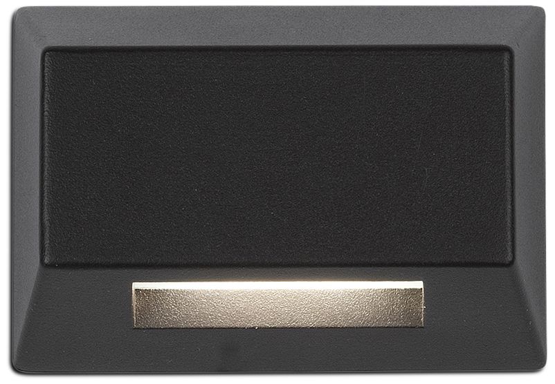 WAC Rectangle 3 1/2" Wide Black LED Deck Light