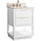 Allie 25"W White with Crema Marfil Marble Single Sink Vanity