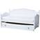 Baxton Studio Mara White Twin Daybed with Roll-Out Trundle