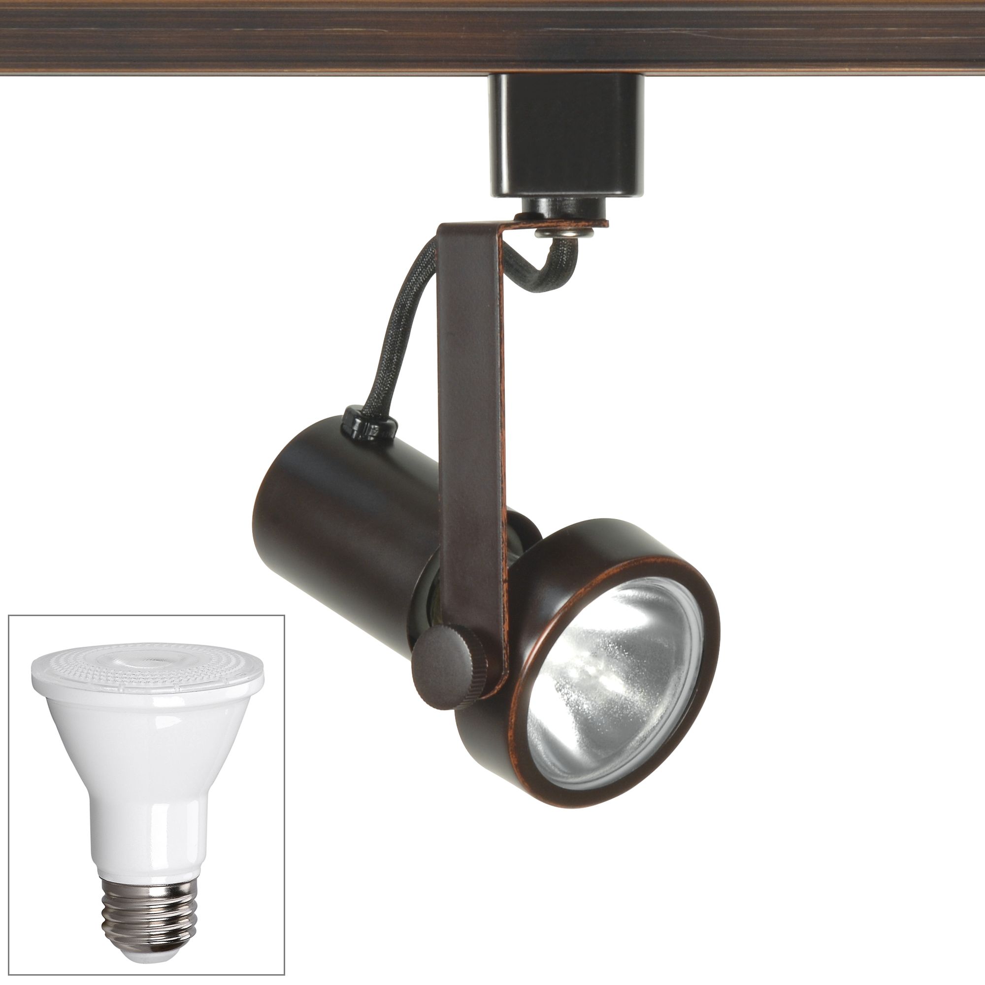 Nuvo Russet Bronze PAR20 LED Gimbal Ring Track Head