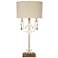 Wesley Distressed White and Brown Buffet Table Lamp