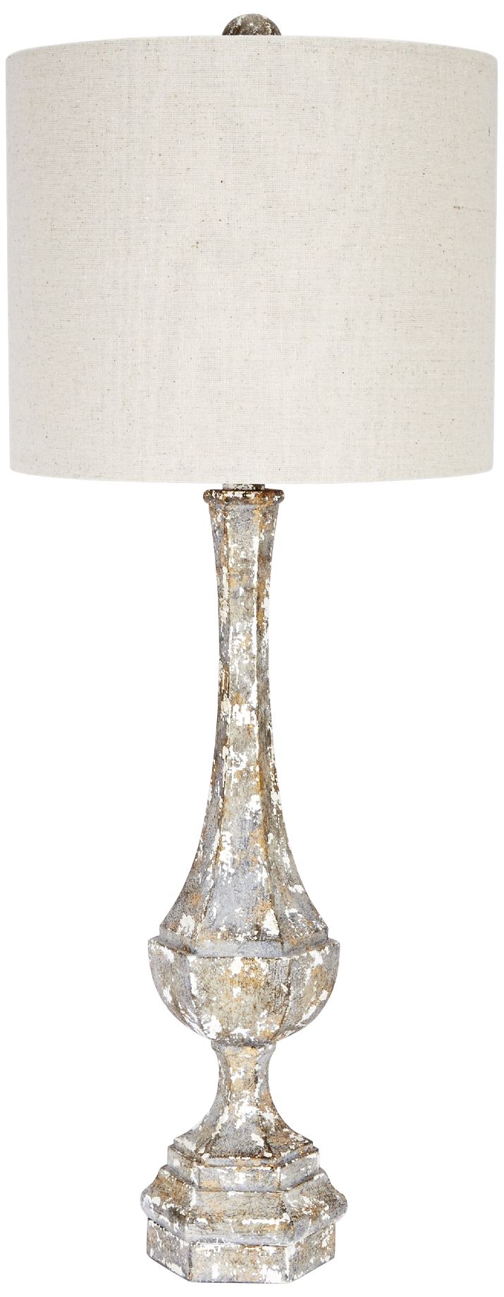 grey and gold lamp