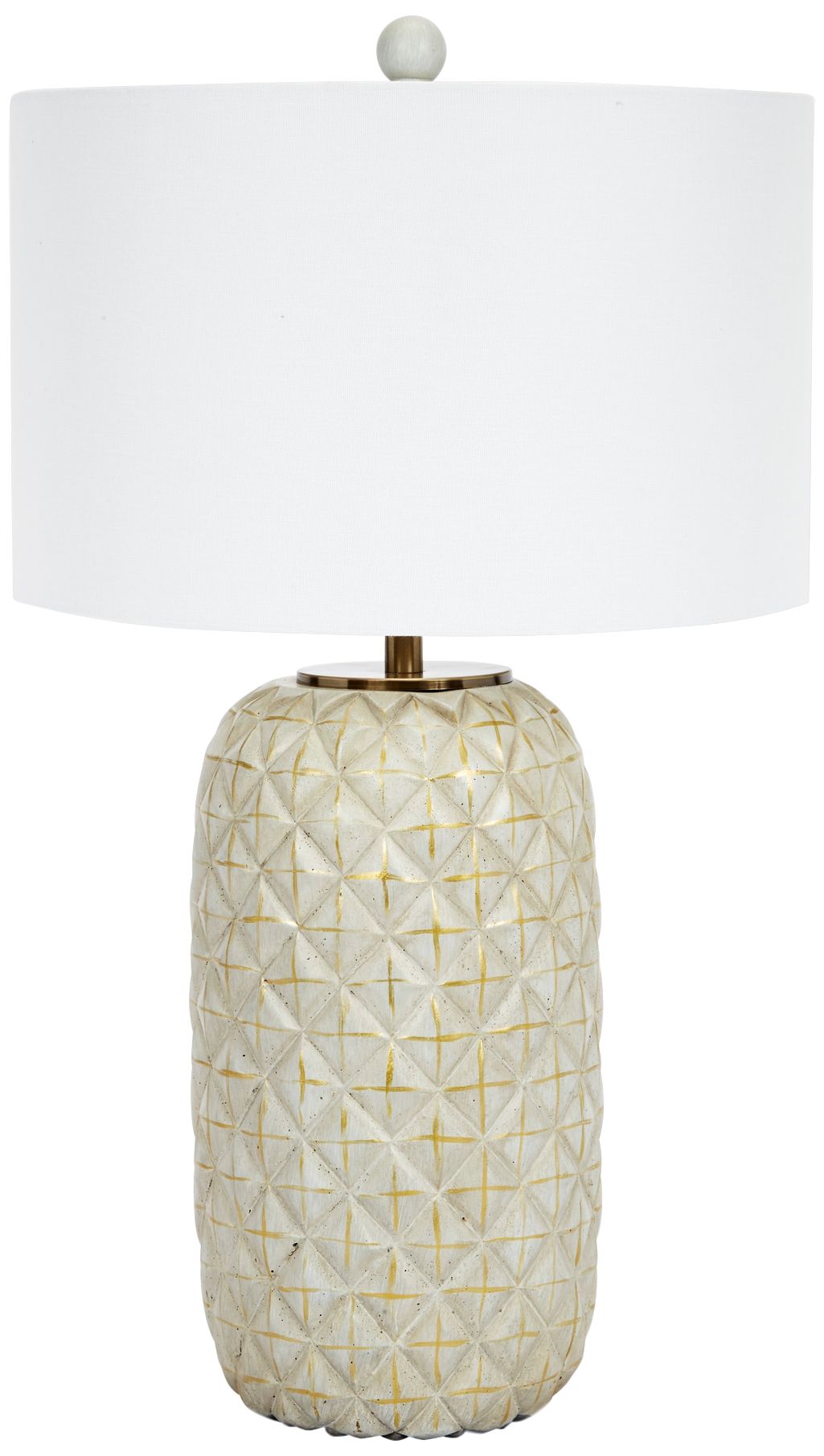 geometric ceramic table lamp