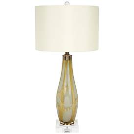 Green Gold Contemporary Table Lamps, Pier 1 Imports Teardrop Luxe Table Lamps