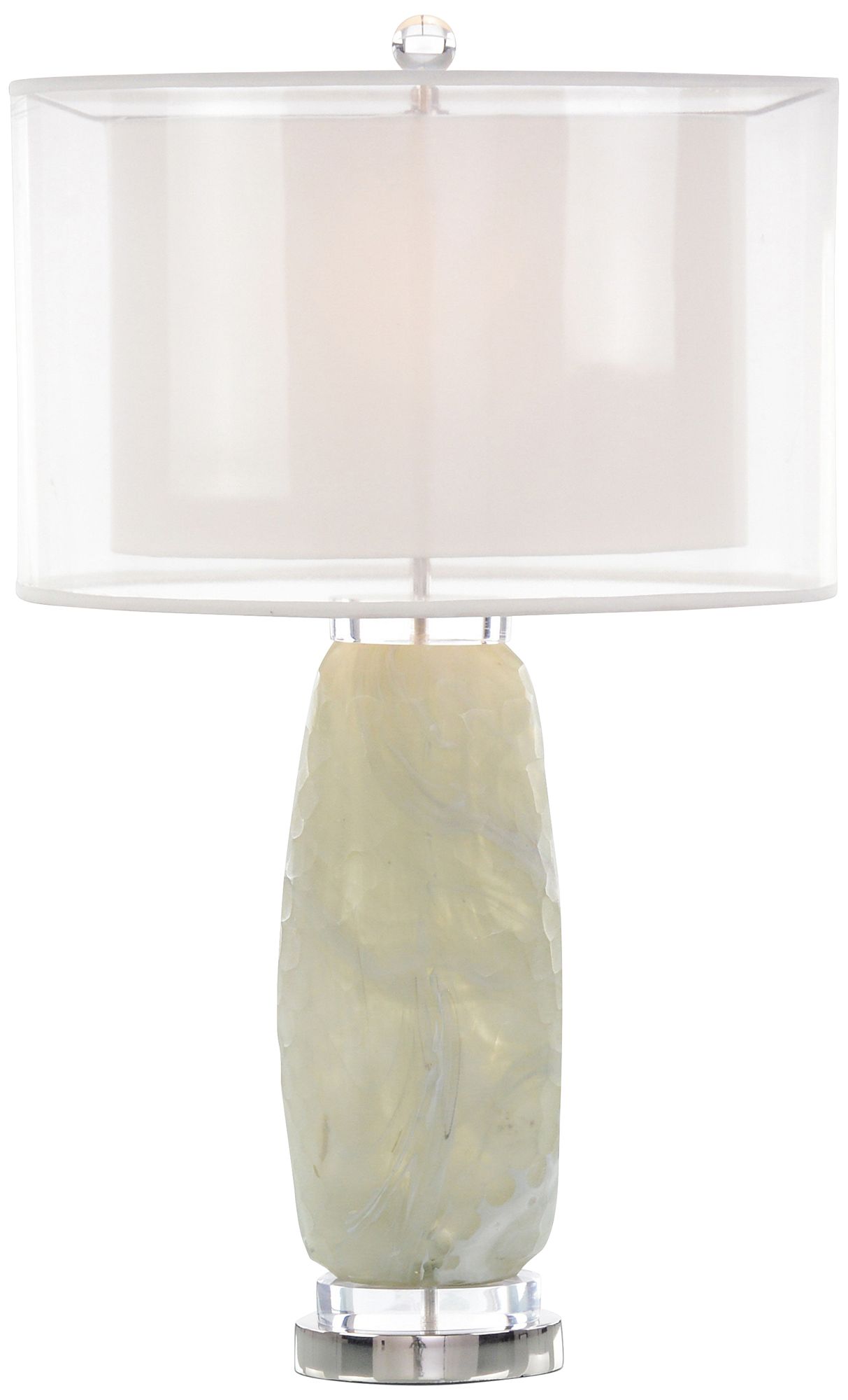 John Richard Organic Opulence Mottled Cream Glass Table Lamp