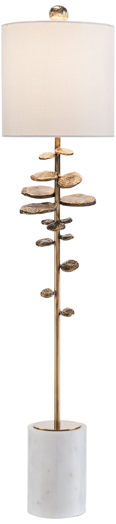 John Richard Antique Brass Pods Sculpture Table Lamp