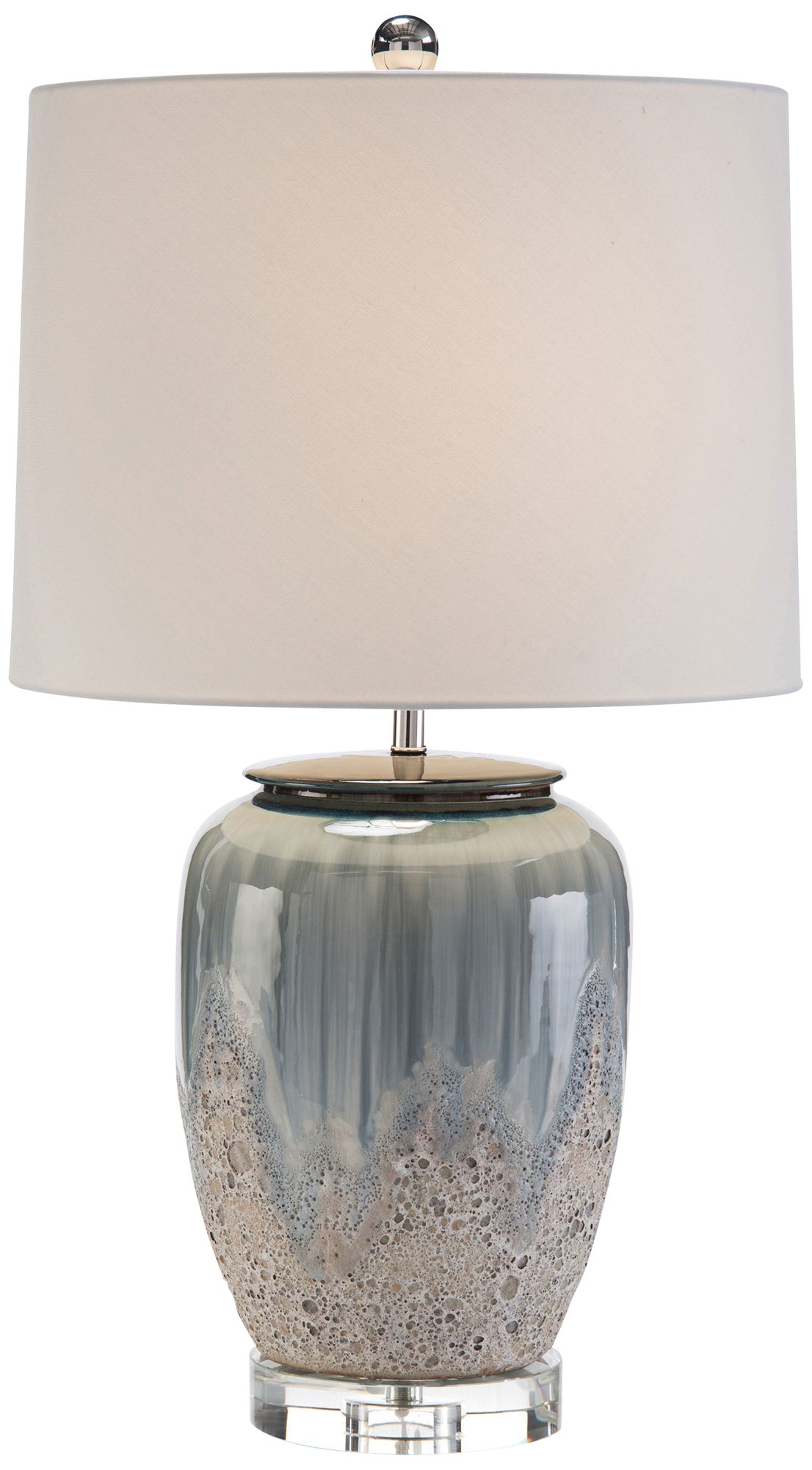 John Richard Sea and Surf Blue Green Ceramic Table Lamp