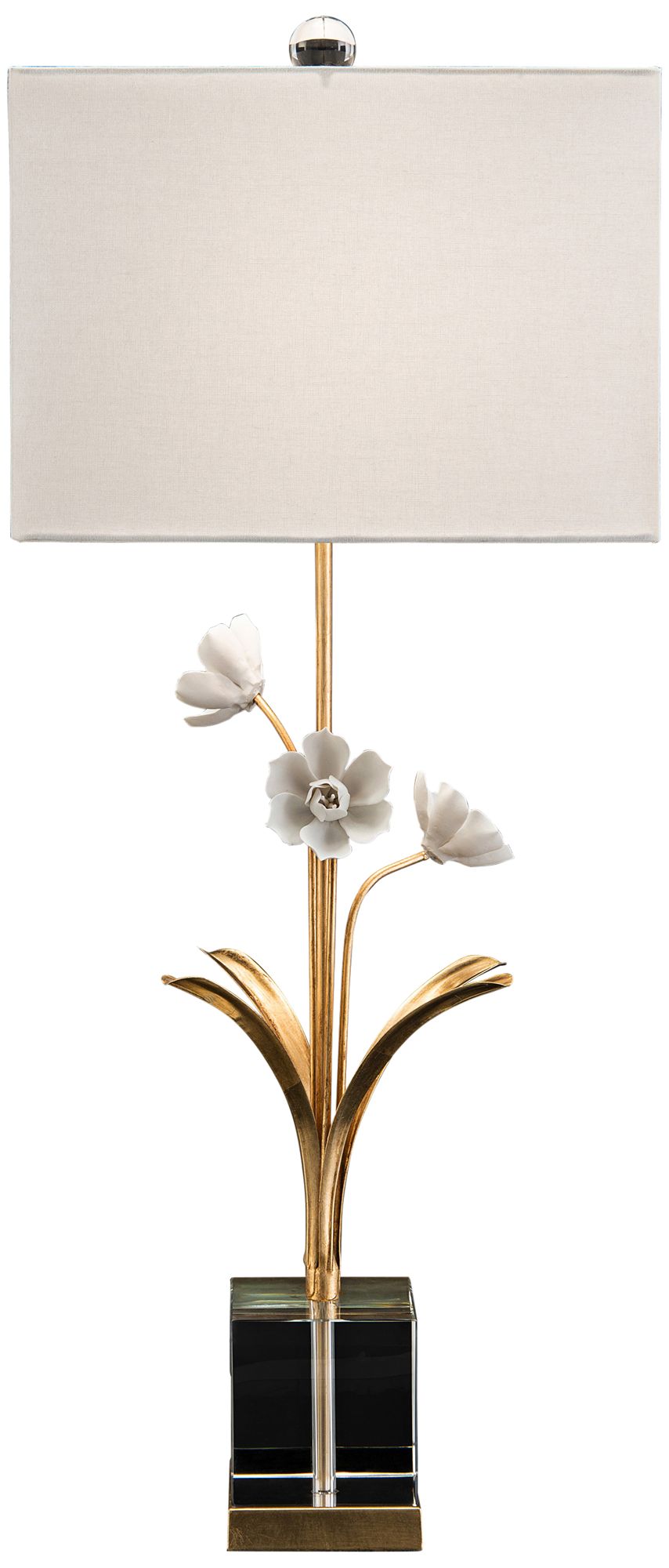 John Richard Spring Has Sprung Gold Leaf Metal Table Lamp