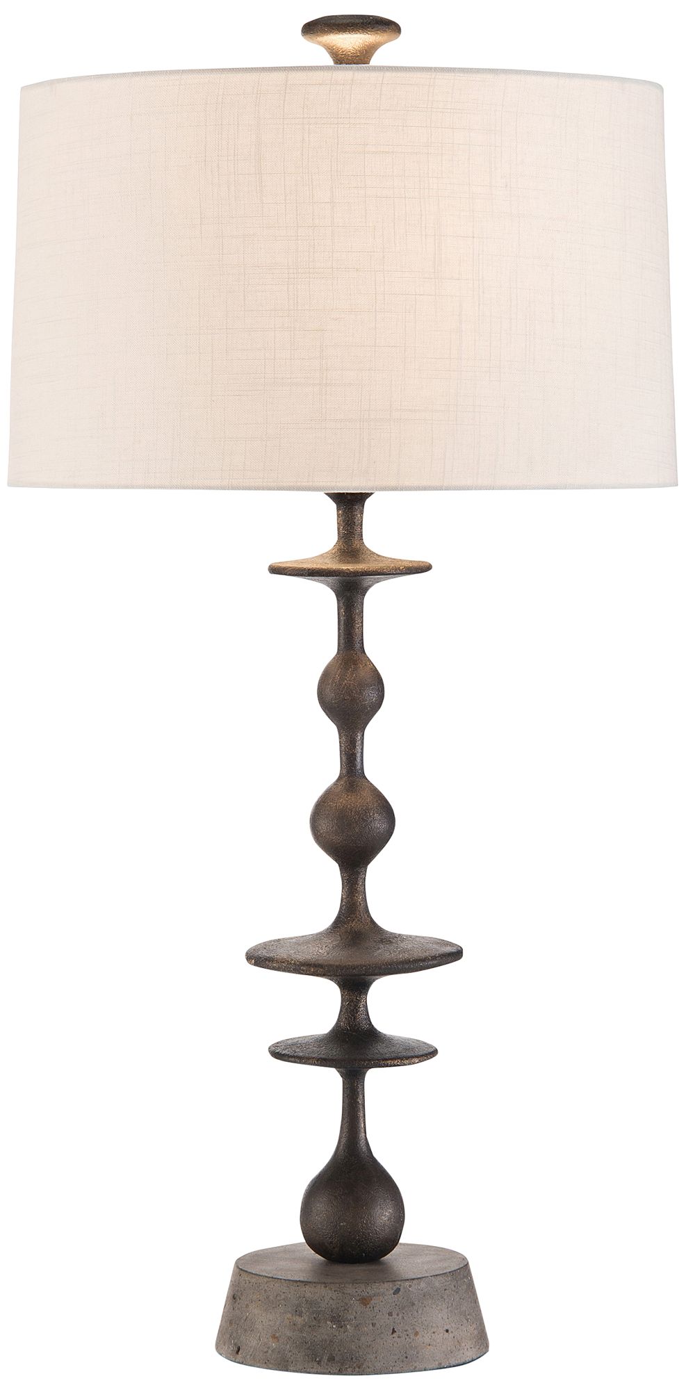 John Richard Matte Black Baluster Table Lamp