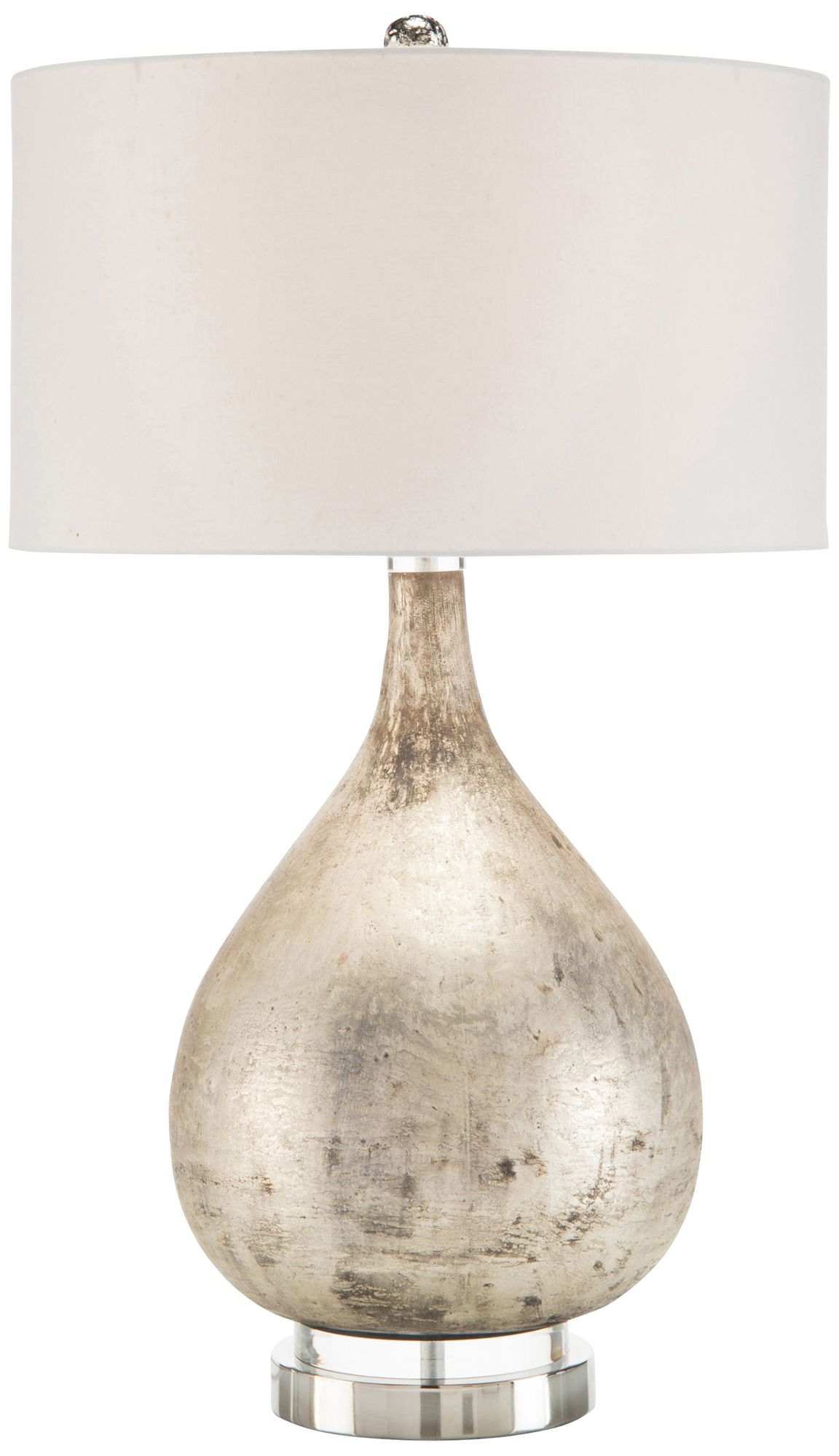 John Richard Weathered Silver Glass Table Lamp