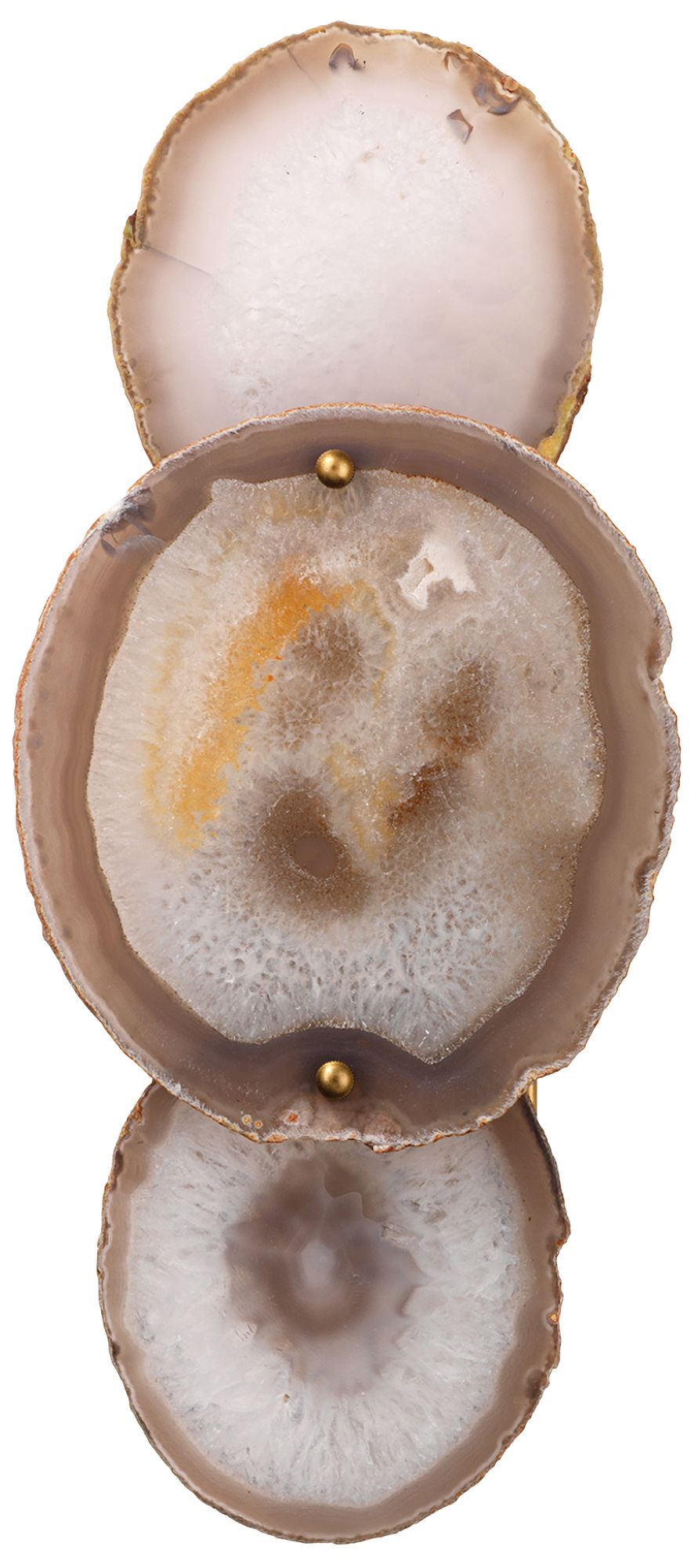 Jamie Young Trinity 17"H Agate and Brass Wall Sconce