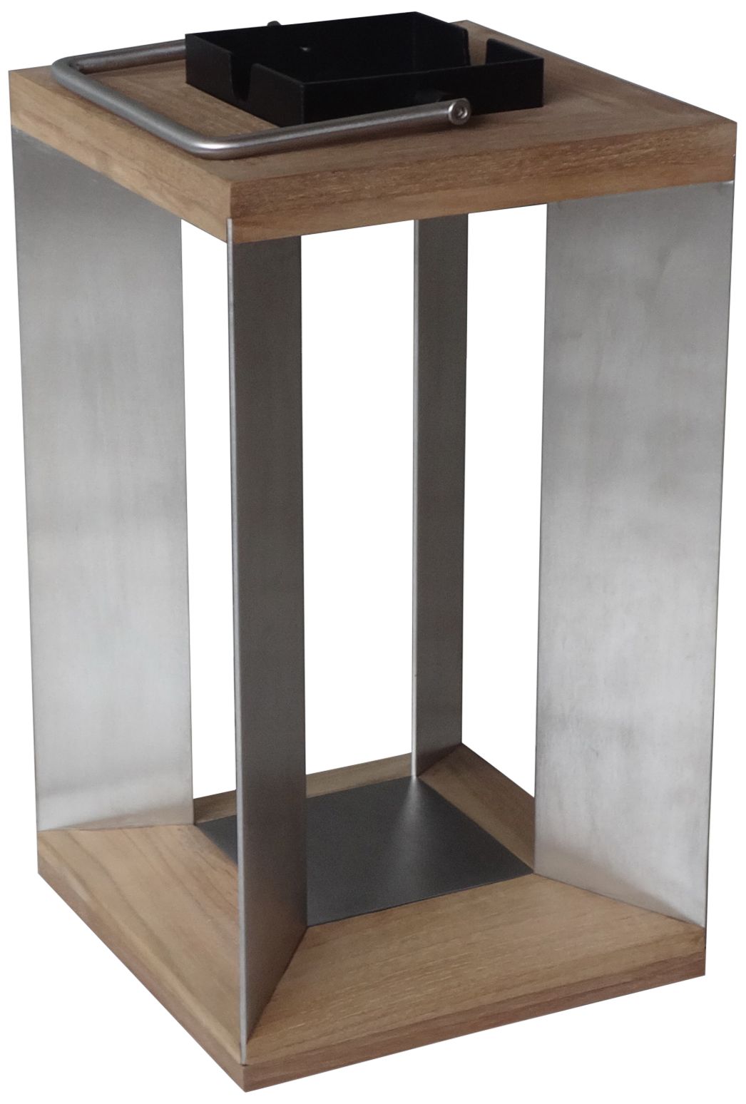 Blade 18 1/2" High Teak Wood LED Solar Outdoor Lantern