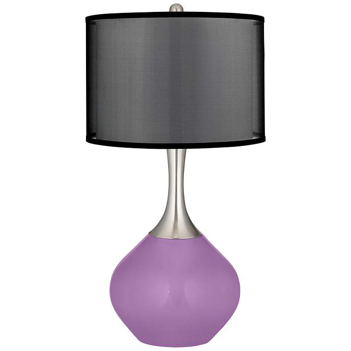 African Violet Spencer Table Lamp With, African Style Table Lamps