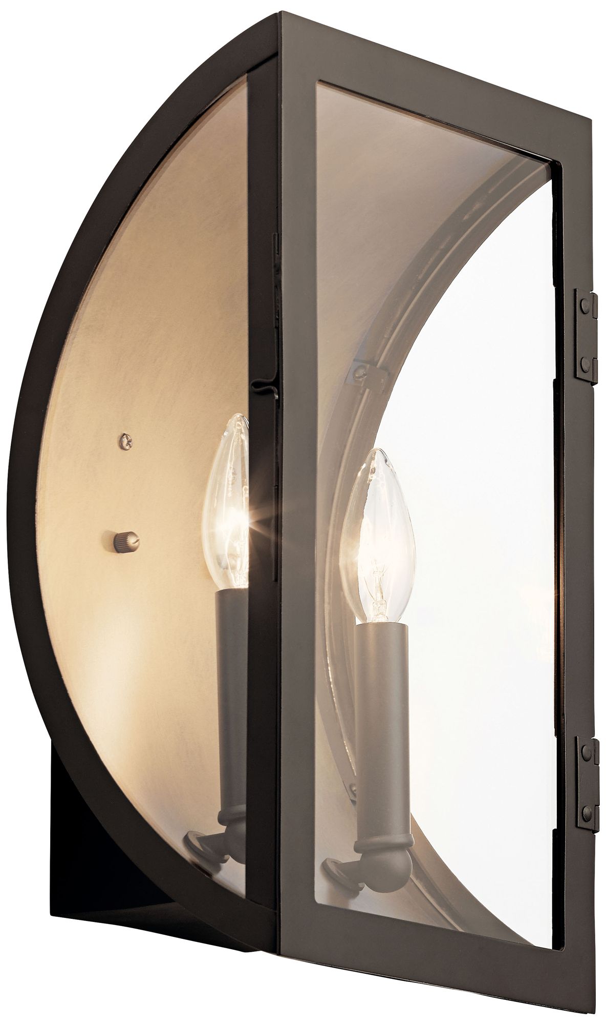 Narelle 15" High Bronze and Brass 2-Light Outdoor Wall Light