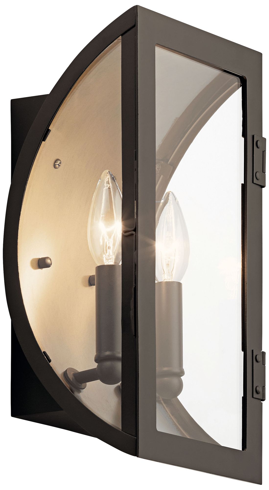 Narelle 13 1/2"H Bronze and Brass 2-Light Outdoor