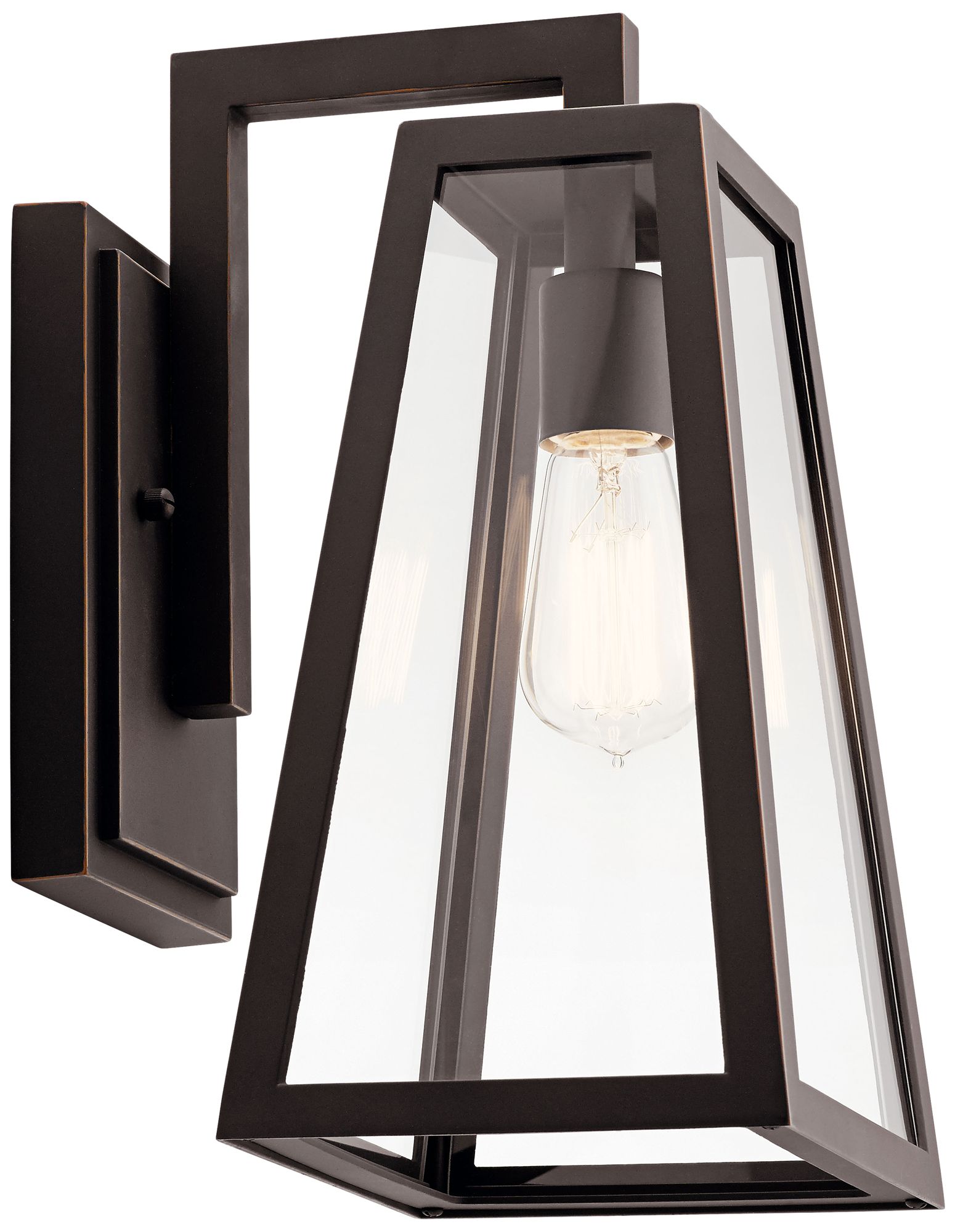Kichler Delison 14" High Rubbed Bronze Outdoor Wall Light