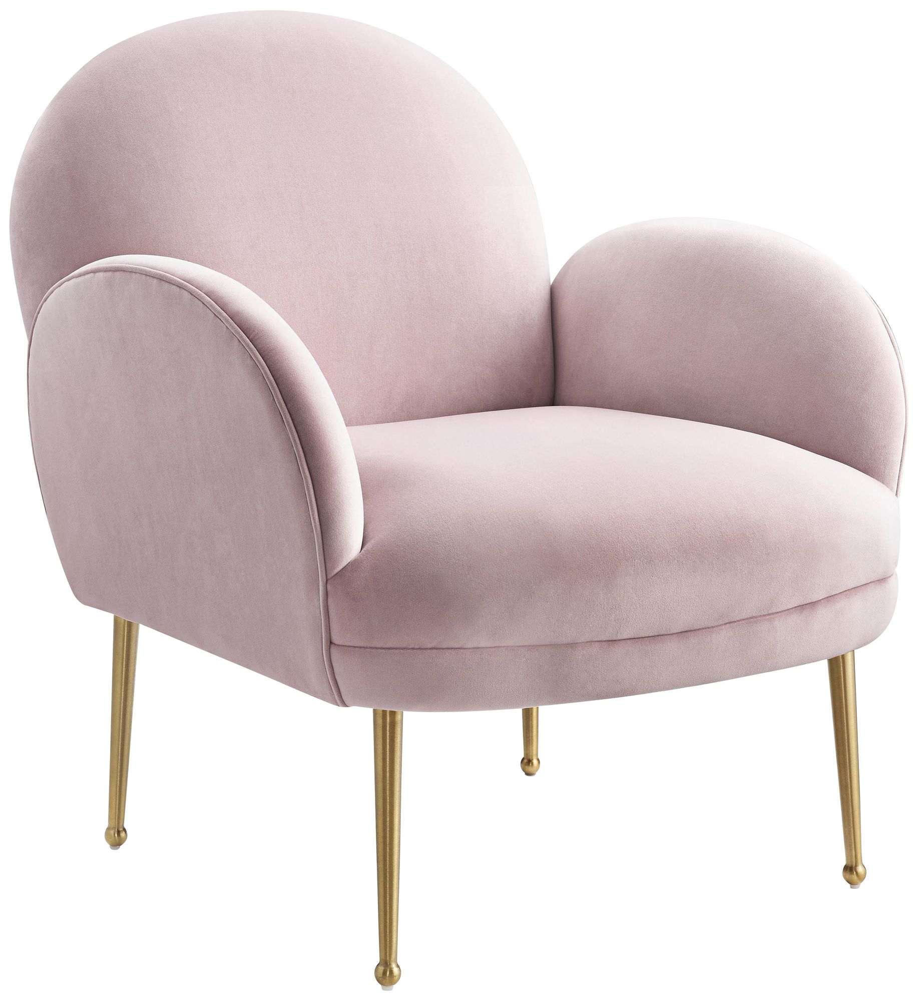 Gwen Mauve Soft Velvet Accent Chair