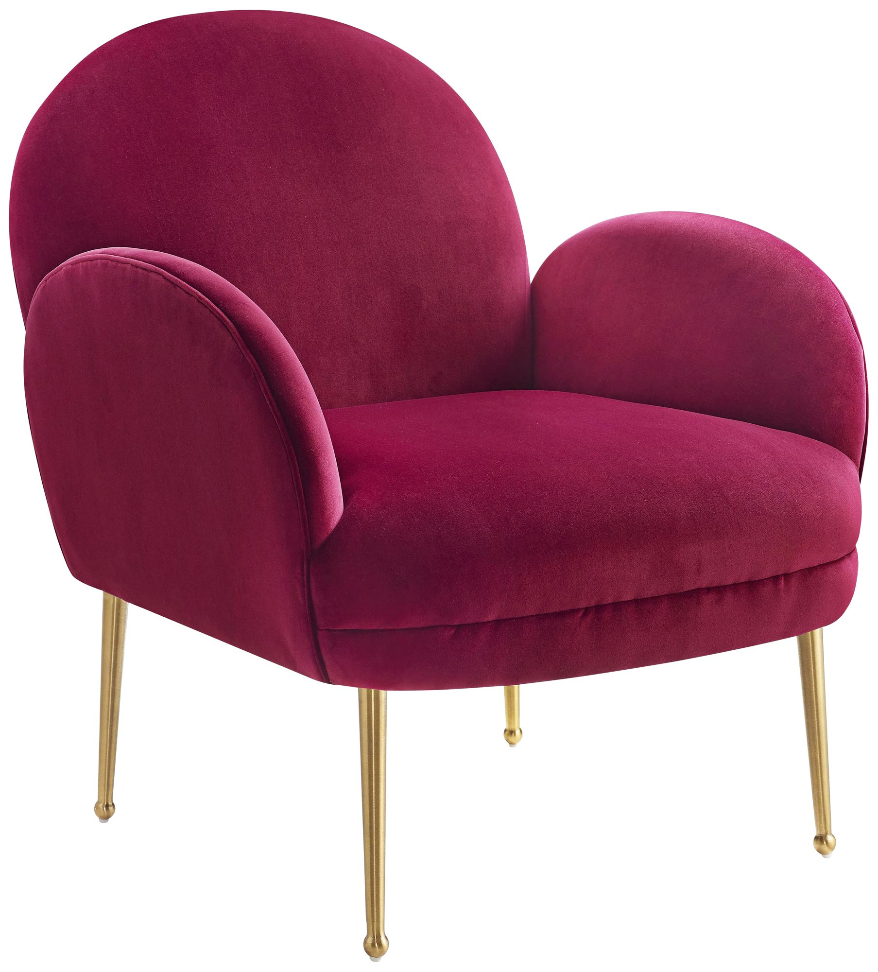 Gwen Plum Soft Velvet Accent Chair