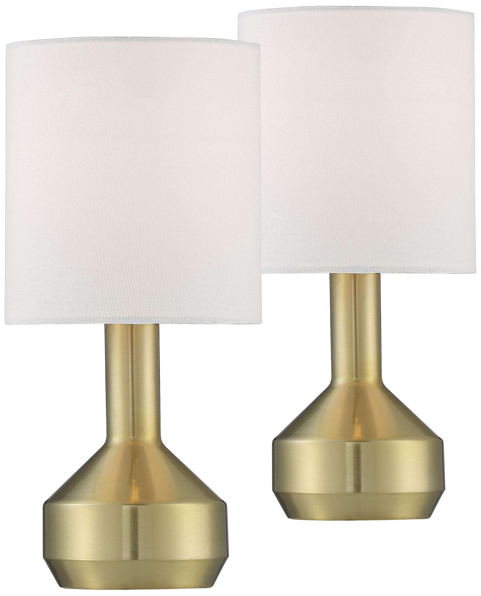 Syd 14 3/4" High Brass Accent Table Lamps Set of 2