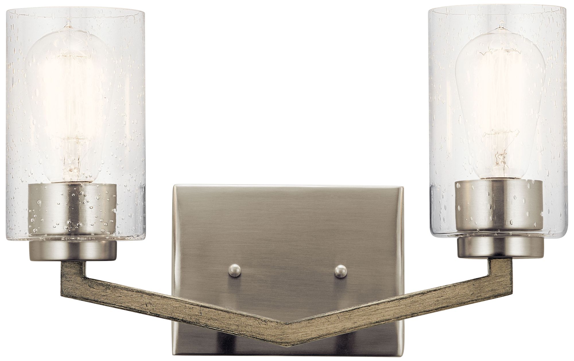 Deryn 9" High Distressed Antique Gray 2-Light Wall Sconce