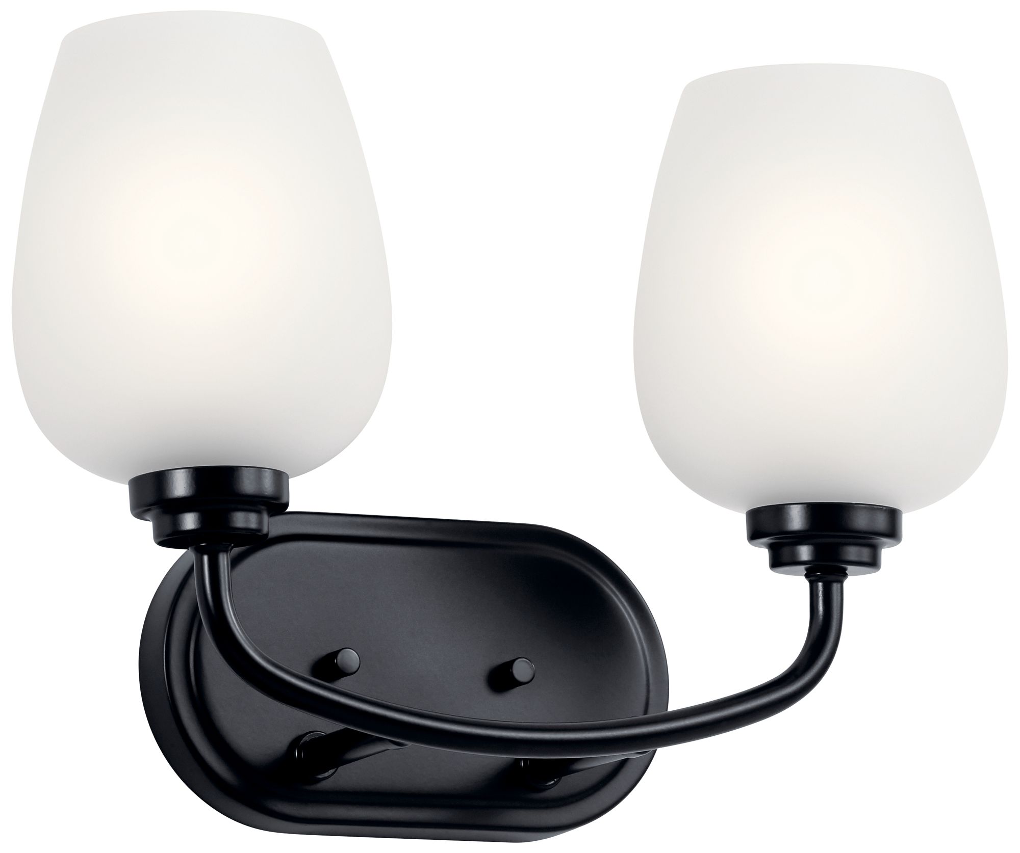 Kichler Valserrano 10 1/4" High Black 2-Light Wall Sconce