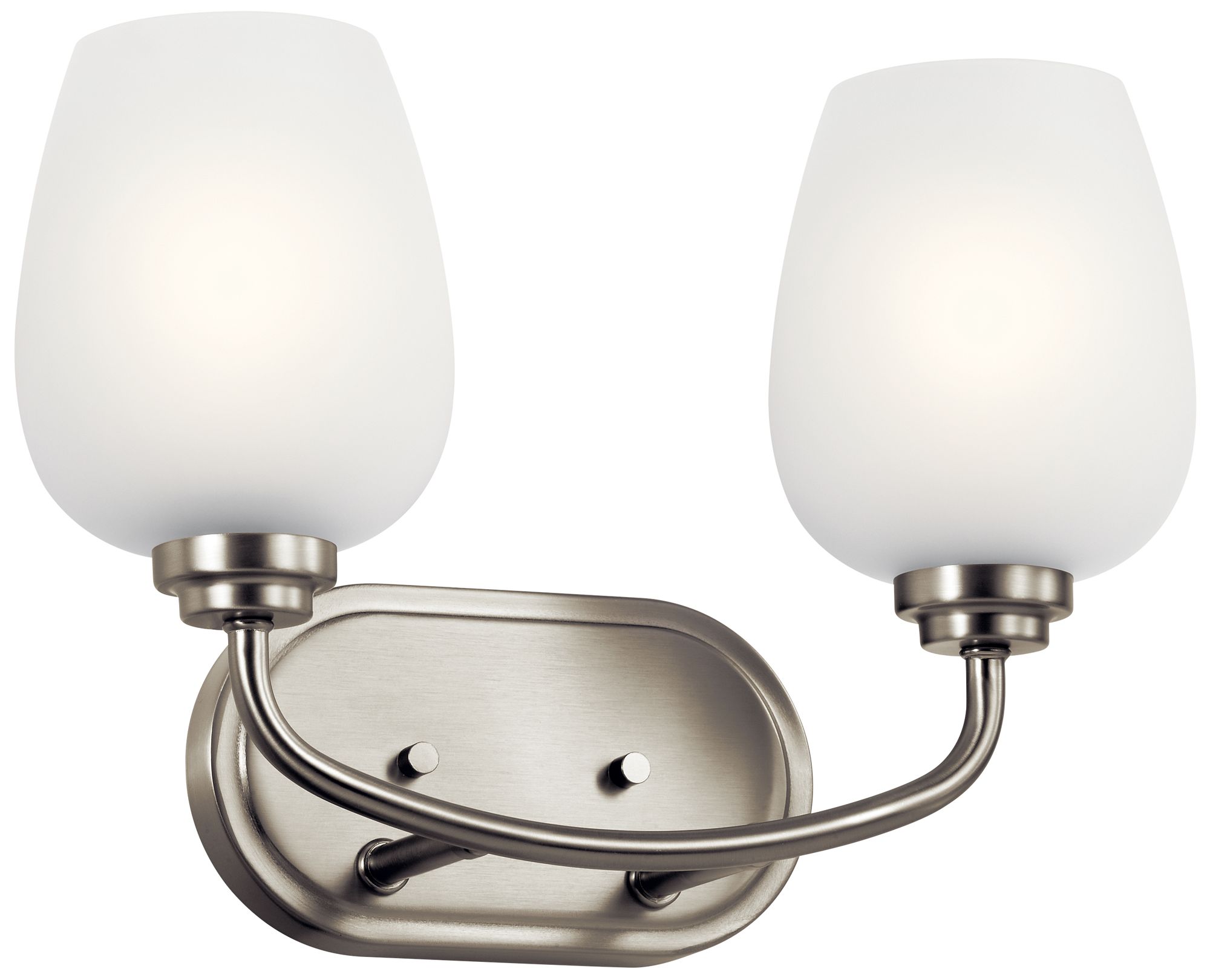 Kichler Valserrano 10 1/4"H Brushed Nickel 2-Light Sconce