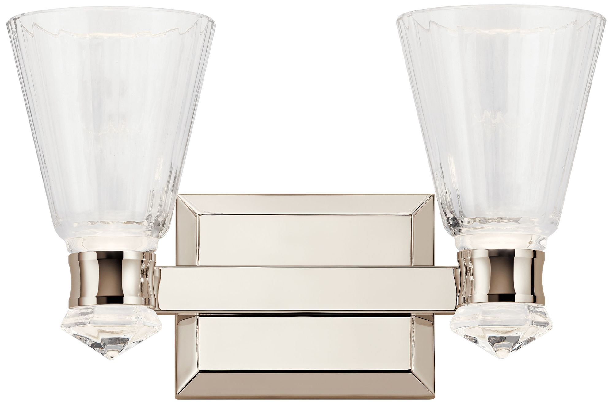 Kichler Kayva 9"H Polished Nickel 2-Light LED Wall Sconce