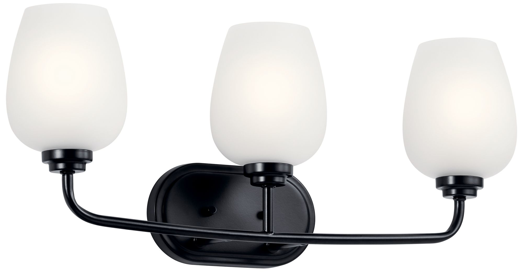 Kichler Valserrano 24" Wide Black 3-Light Bath Light
