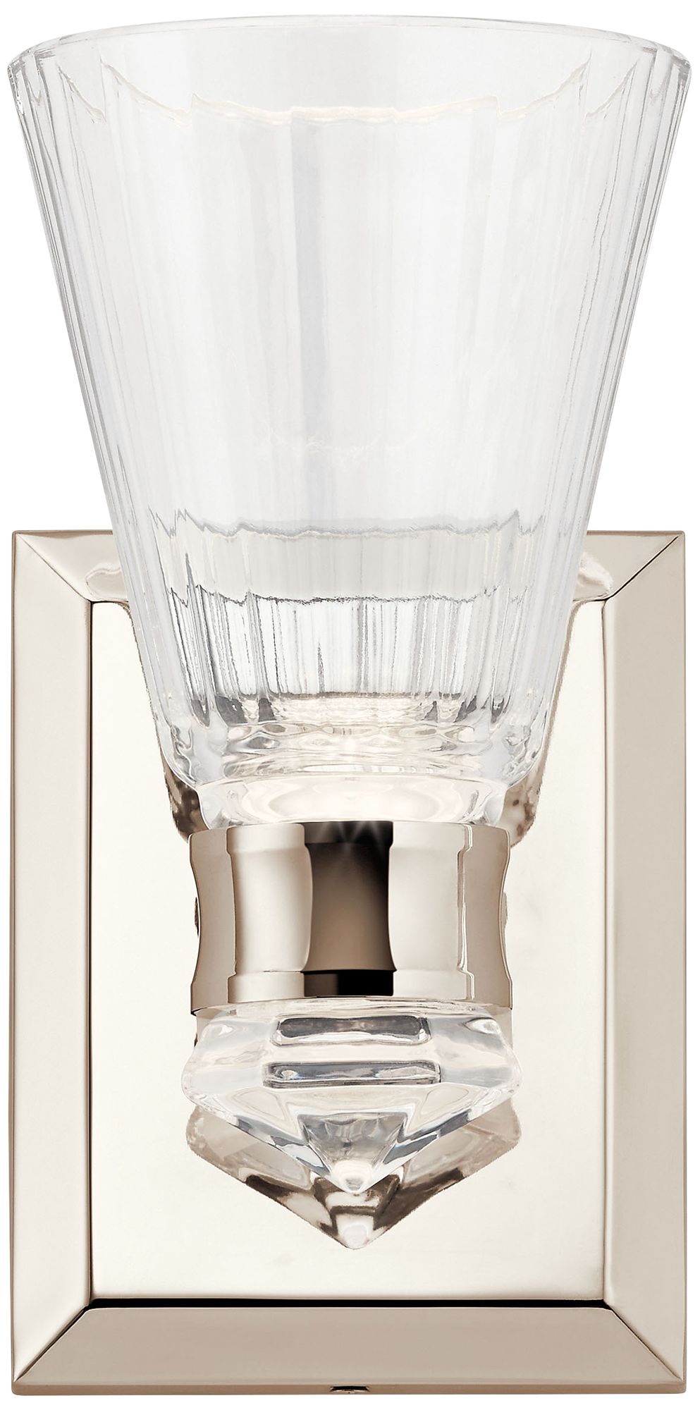 Kichler Kayva 9 3/4" High Polished Nickel LED Wall Sconce