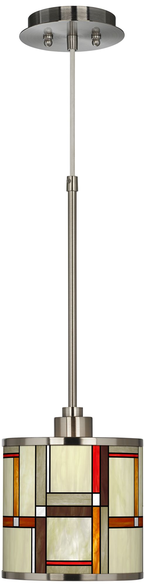 Modern Squares Giclee Glow Mini Pendant Light