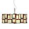 Modern Squares Giclee Glow 20" Wide Pendant Light
