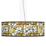 Magnolia Mosaic Giclee 24&quot; Wide 4-Light Pendant Chandelier