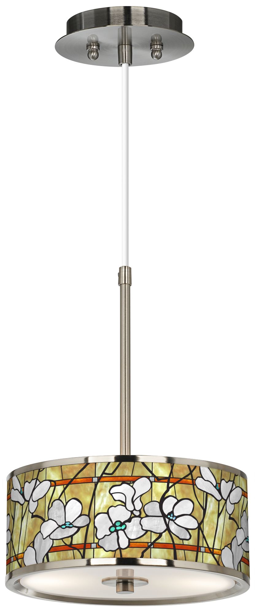 Magnolia Mosaic Giclee Glow 10 1/4" Wide Pendant Light