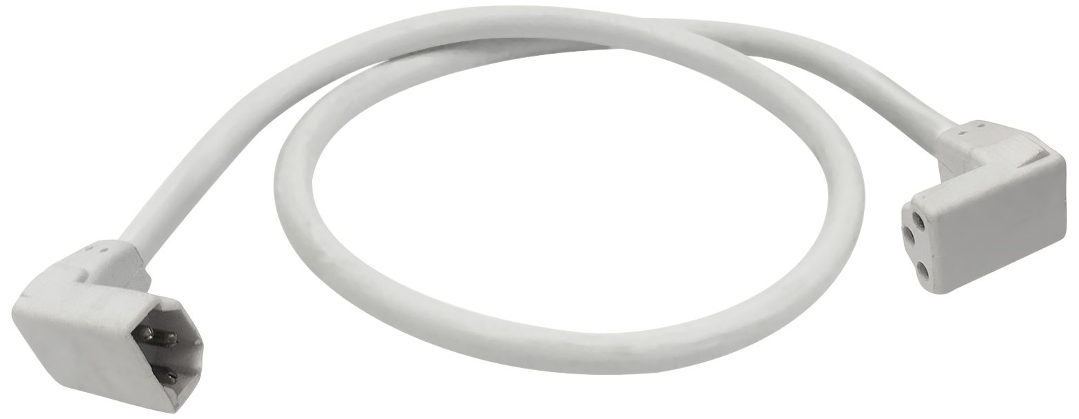 NULSA 12" White 90-Degree Jumper Cable for NULS-LED Series