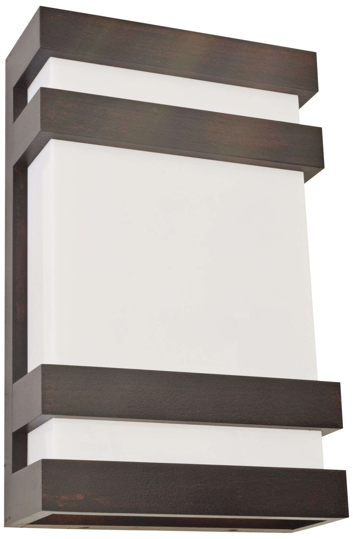 Wells 12" High Espresso Open Middle Slats LED Wall Sconce